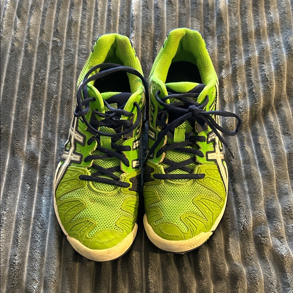 Asics Lime and Navy Athletic Shoes